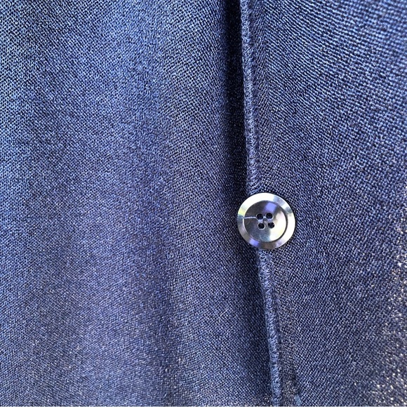 rabbit rabbit rabbit Designs 43N72Q60 Made USA Vintage Navy Long Over Dress 16P - Picture 6 of 12